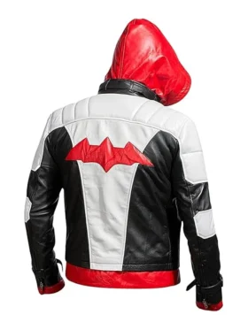 Arkham Knight Batman Red Hood Leather Jacket Back