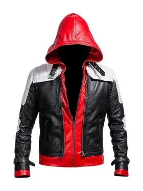 Arkham Knight Batman Red Hood Leather Jacket Main