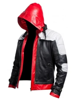 Arkham Knight Batman Red Hood Leather Jacket Style