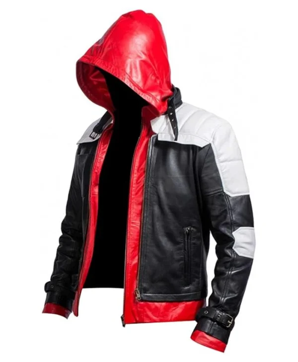 Arkham Knight Batman Red Hood Leather Jacket Style