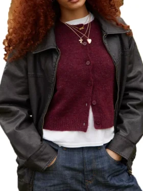 Bdg Billy Faux Leather Bomber Jacket