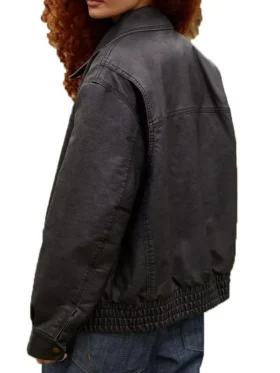 Bdg Billy Faux Leather Bomber Jacket Back