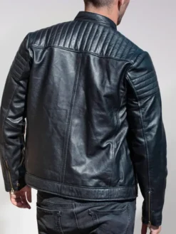 Black Leather Jacket Mens Back