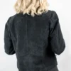 Blue Moto Jacket Back