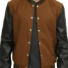 Brown And Black Varsity Jacket
