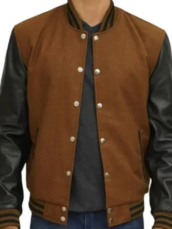 Brown And Black Varsity Jacket