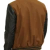 Brown And Black Varsity Jacket Back