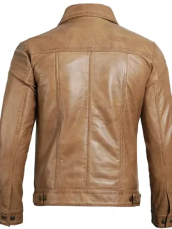 Brown Button Jacket Back