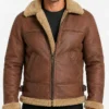 Brown Jacket With Fur Collar Mens