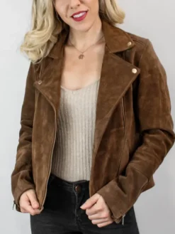 Brown Suede Jacket Womens