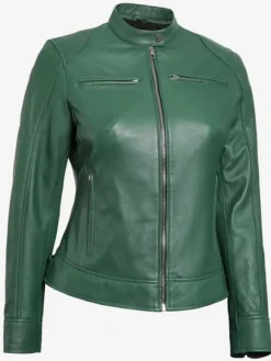 Cafe Racer Leather Jacket With Armor