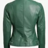 Cafe Racer Leather Jacket With Armor Back