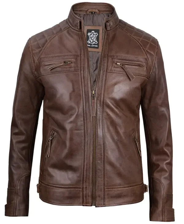 Chocolate Leather Blazer