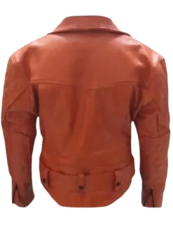 Diamond Quilted Leather Jacket Back