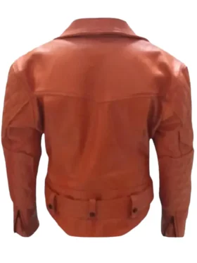 Diamond Quilted Leather Jacket Back