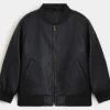 Faux Leather Bomber Jacket