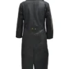 German Leather Trench Coat Back