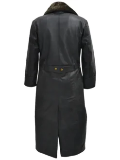 German Leather Trench Coat Back