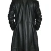 Gothic Leather Trench Coat Mens Back
