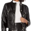 Kendall and Kylie Faux Leather Cropped Jacket