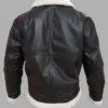 Leather Jacket With White Fur Back