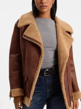 Leather Sherpa Moto Jacket