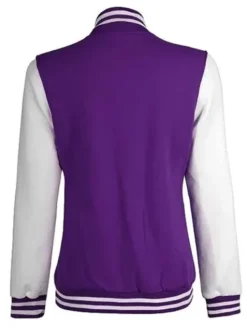 Lilac Varsity Jacket Back