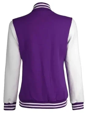 Lilac Varsity Jacket Back