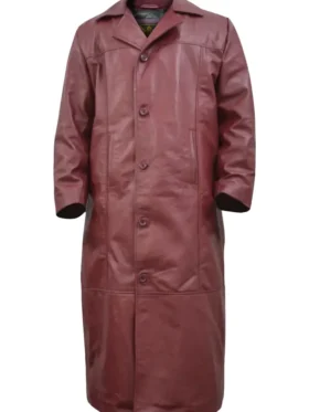 Maroon Trench Coat Mens