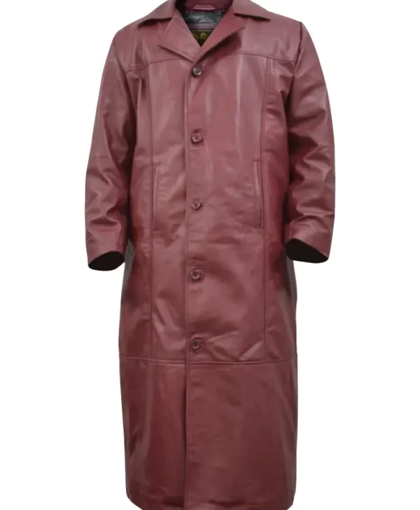 Maroon Trench Coat Mens