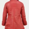 Mid Length Leather Jacket Back