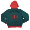 Miles Morales Green Hooded Bomber Jacket Backside