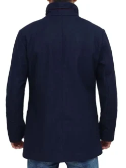 Navy Blue Over Coat Back