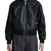 Nvlt Faux Leather Bomber Jacket