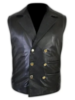 Puffy Leather Vest