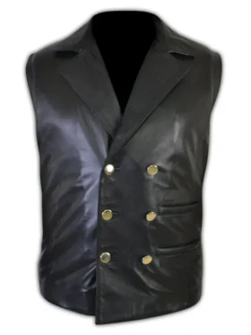 Puffy Leather Vest