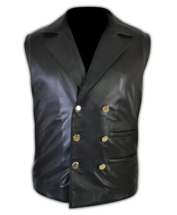 Puffy Leather Vest