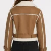 Purchase Men and Women Tan Leather Sherpa Jacket