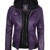 Purple Hooded Jacket