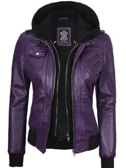 Purple Hooded Jacket
