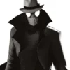 Spider Man Long Black Wool Trench Coat Collar