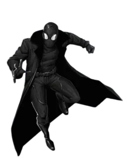 Spider Man Long Black Wool Trench Coat Style
