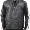 Striped Leather Jacket