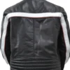 Striped Leather Jacket Back