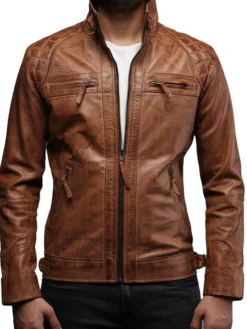 Vintage Brown Motorcycle Jacket