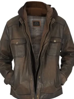 Vintage Dark Brown Leather Jacket