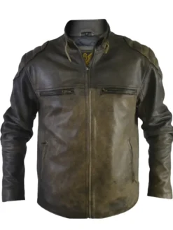 Vintage Distressed Leather Jacket