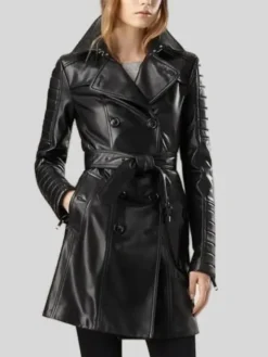 Vintage Long Leather Coat