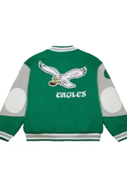 90s Eagles Letterman Varsity Jacket For Sale