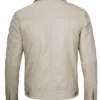 Beige Trucker Jacket Back
